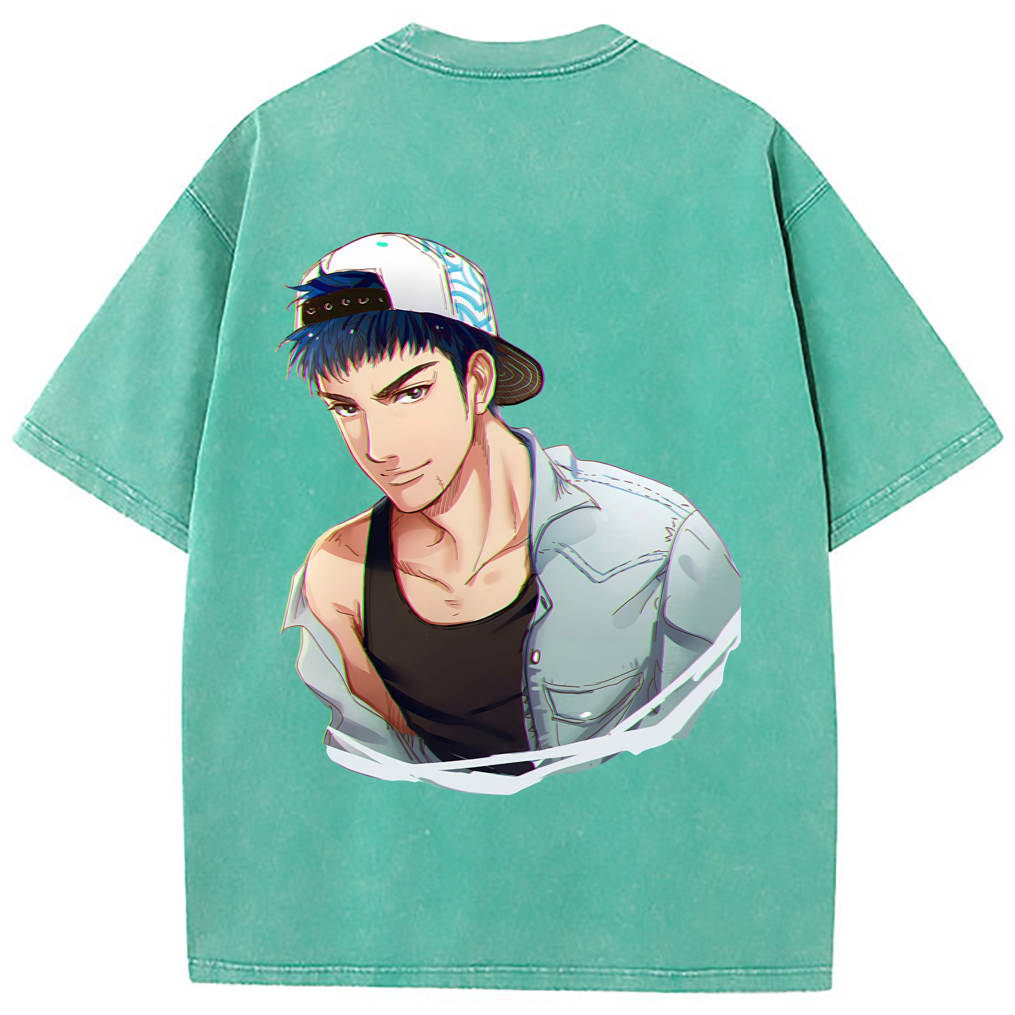 （画像用） SLAM DUNK／スラムダンク 綿100% ヴィンテージ風 半袖Tシャツ（背面プリント）
